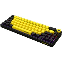 Lorgar Wireless mechanical gaming keyboard Pro, 2.4 GHz, Toxic Purple switches, black yellow ( LRG-KBP70MW-YL-US ) -2