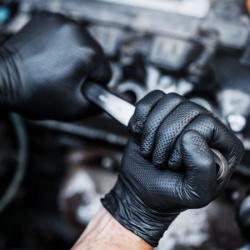 Mercator medical jednokratne rukavice mercator gogrip pro crne bez pudera veličina l ( rp3006000l )