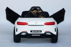 Mercedes AMG GTR Licencirani Auto na akumulator sa kožnim sedištem i mekim gumama - Beli ( AMG GTR ) - Img 7