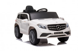 Mercedes Džip GL63 Licencirani dečiji automobil na akumulator sa kožnim sedištem i mekim gumama - Beli - Img 1