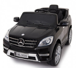Mercedes ML350 Licencirani Auto na akumulator sa kožnim sedištem i mekim gumama - Crni - Img 5