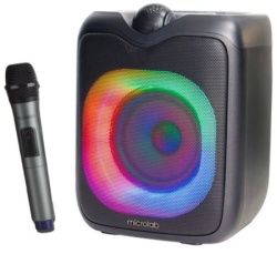 Microlab PT601W karaoke zvucnik 80W, Bluetooth, LED, 7,4V/3600mAh, Aux, USB, microSD, FM + Mic*1kom-2