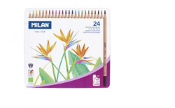 Milan drvene bojice 24 kom metalna kutija ( MLN80058 )