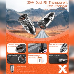 Moxom Auto punjac lx-vc803 pd+qc 30w crni ( A712 )-3