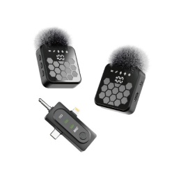 Moxom mx-ax84 type-c + lightning + 3.5mm jack Mikrofon bluetooth crni ( R2334 )