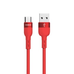 Moxom mx-cb184 silicone type c 3a 1m crveni USB data kabal ( u2161 )