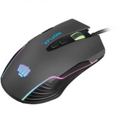 Natec Fury Hustler gaming optical mouse 500-6400 DPI, RGB LED, 7 Buttons, Black ( NFU-1698 )  - Img 2