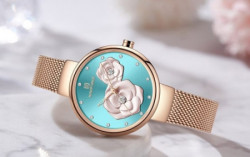 Naviforce 5013 rose gold - blue ženski sat sa metalnom narukvicom