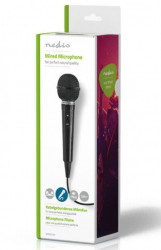 Nedis MPWD01BK karaoke mikrofon, 6.35mm -75dB+/-3dB, Sensitivity, 80Hz-12kHz, 5.0m - Img 2