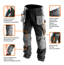 Neo tools pantalone radne sive-NEO XXL58 ( 81-220-XXL ) - Img 1