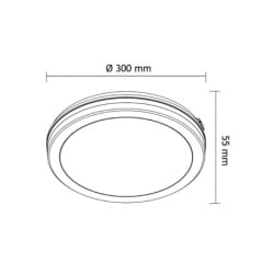 Ningbo LED plafonjera 24W, promenljiva boja svetla   ( E201825 )-2