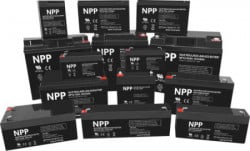 NPP NP12V-7.5Ah, AGM BATTERY, C20=7.5AH, T1, 151x65x94x100, 2,07KG, BLACK - Img 1