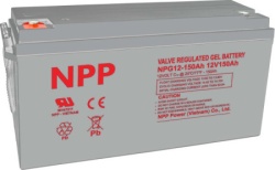 NPP NPG12V-150Ah, GEL BATTERY, C20=150AH, T16, 485*172*240*240, 39,5KG, Light grey