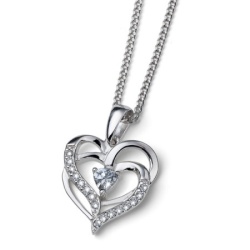 Oliver weber double 925ag love zircon lančić sa swarovski kristalima ( 61178 )