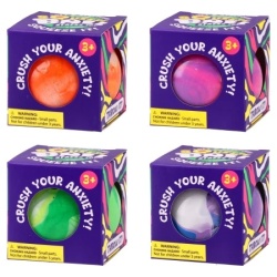 Ozzo squeezy stressball gumena igračka lopta 6cm miks ( 894381 )