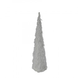 Plush cone, jelka, plišana, bela, LED, 60cm ( 761042 ) - Img 2