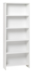 Polica za knjige 5 polica bela 2