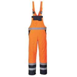 Portwest Radne pantalone sa tregerima contrast s489 postavljene narandžaste, vel.s ( 61317 )
