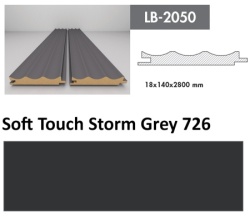 Profil Zidni MDF LB-2050 Soft Touch Storm Grey (726) 2800x140x18mm ( 026-050 )
