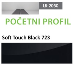Profil Zidni MDF Početni LB-2050-A Soft Touch Black (723) 2800x139x18mm ( 026-080 )