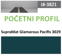 Profil Zidni MDF Početni LB-3821-A SupraMat Glam Pacific (3029) 2800x121x18mm ( 026-108 )