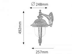 Rabalux New York spoljna zidna svetiljka ( 8696 ) - Img 3
