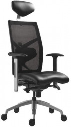 Radna stolica - 6420 Exast (mreža + eko koža crna)
