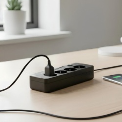 Razvodnik sa 4 mesta 2m 1.5mm2+pr. 4xUSB+tip C ( NV492U-2/BK )