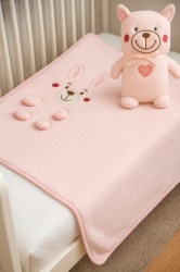 Ready Plišano ćebe - igračka za bebe - Roze Meda