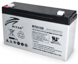 Ritar punjiva olovna baterija VRLA baterija 6V 12Ah za UPS 151x50x94mm BAT-RT6120