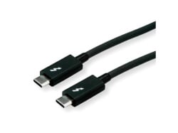 Roline Thunderbolt 3 Cable 20GBit/s 5A M/M crna 2 m ( 5578 )-1