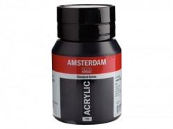 Royal talens Royal talens amsterdam, akrilna boja, lamp black, 702, 500ml ( 682702 )