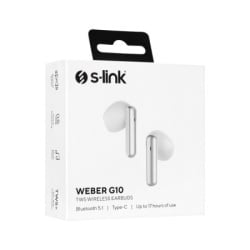 S-Link Weber G10 TWS Bluetooth 5.1 bele Slušalice sa mikrofonom -5