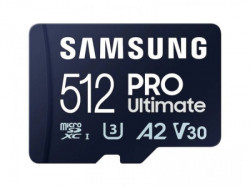 Samsung MicroSD 512GB, pro ultimate, SDXC, UHS-I U3 V30 A2, Read up to 200MB/s, Write up to 130 MB/s, w/SD adapter ( MB-MY512SA/WW ) - Img 1