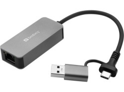 Sandberg 136-68 USB-C/A na RJ-45 Gigabit USB adapter