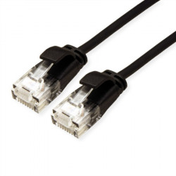 Secomp Roline UTP Data Center PatchCord Cat6A, Slim, LSOH, crni 0.3m ( 4989 ) - Img 1