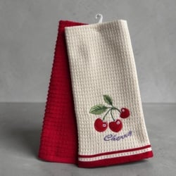 Set kuhinjskih krpa 40x60cm Wafle - Trešnja ( VLK000109-tresnja )