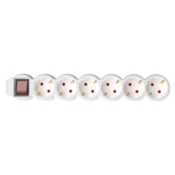 Somogyi Razvodnik sa 6 mesta 5m 1.5mm2 + prekidač ( NV6K-5/WH/1,5 )