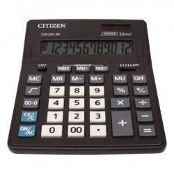 Stoni poslovni kalkulator CDB-1201-BK, 12 cifara Citizen ( 05DGC312 ) - Img 2