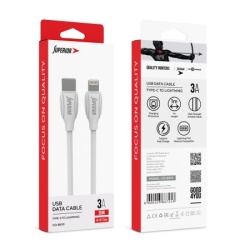Superior Usb data kabal co-bx19 fast 20w 3a type c na lightning 1m beli ( U2001 )-2