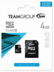 TeamGroup MICRO SDHC 4GB CLASS 10+SD adapter TUSDH4GCL1003 - Img 2