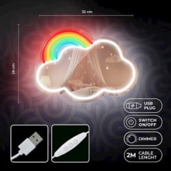 TelForceOne dekorativna neon mirror led rasveta cloud ( RTV200019 )-2