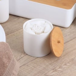 Tendance kutija za vatu  bath 7,5x10 cm bambus bela ( 6785210 )-4