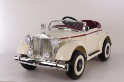ThemaSport auto na baterije retro rr 12v sa 4 motora i daljinskim upravljačem bež ( ts-013-4r )