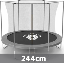 Top Springen 244 Trambolina sa unutrašnjom mrežom i merdevinama - siva ( TOP244INS )