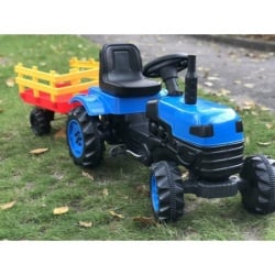 Traktor sa prikolicom na pedale 958 u plavoj boji-3