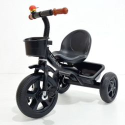 Tricikl Euro za decu sa mekim gumama - Crni - Img 1