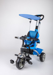 Tricikl KR02 za decu + mekano sedište plavi - Img 1