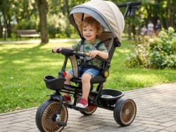 Tricikl za decu sa rotirajućim sedištem I ležećim položajem SM-25304 Krem