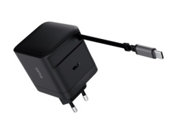 Trust maxo 65w rtrct/2x usb-c/rectractable/0.67m/laptop/tablet/smartphone/crna punjac ( 25805 )
